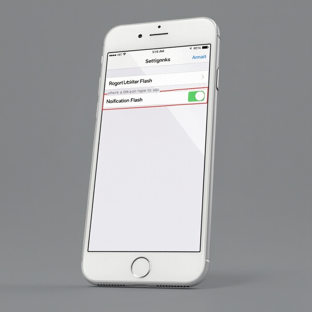 how to turn on notification flash on iphone