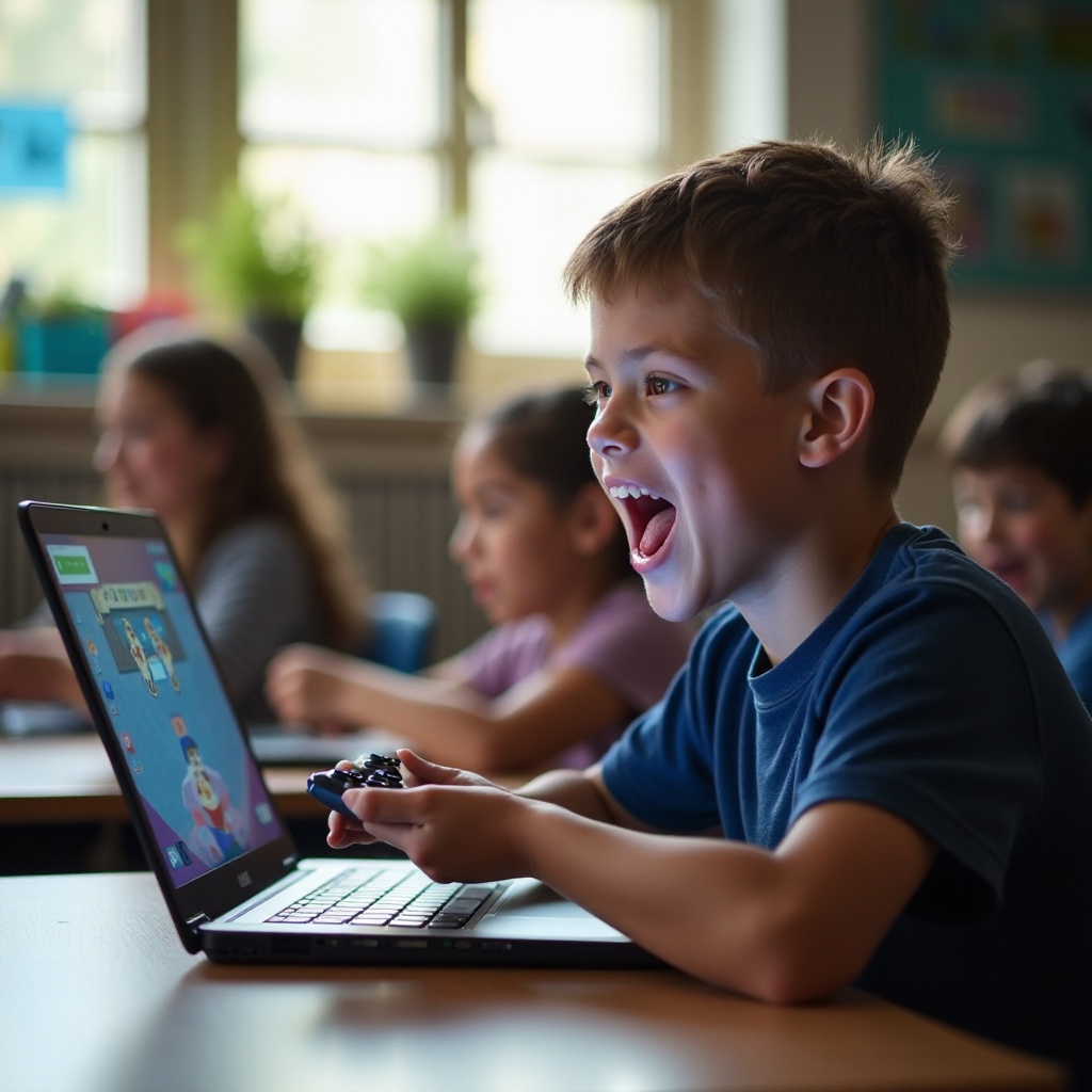 cómo puedo jugar a juegos en mi Chromebook escolar