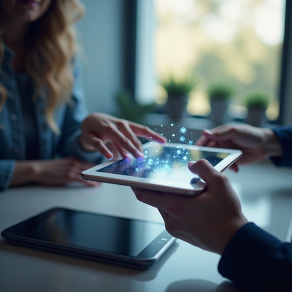 een tablet bedienen met een telefoon
