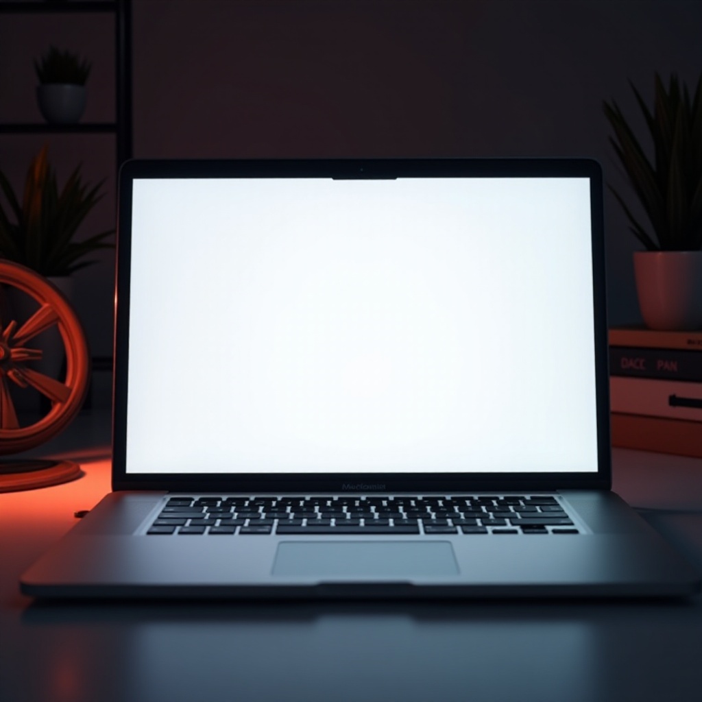 pantalla de macbook parpadea en blanco