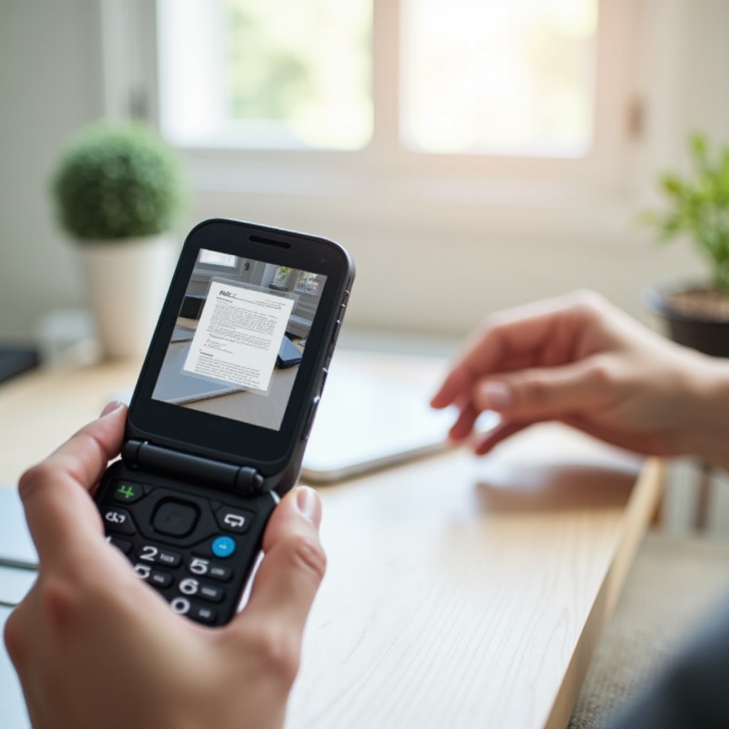 come scansionare su un telefono a conchiglia Iris