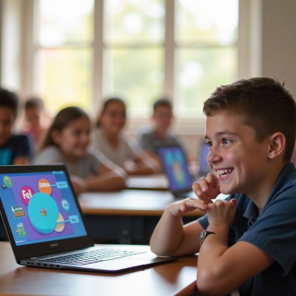 como posso jogar jogos no meu Chromebook escolar