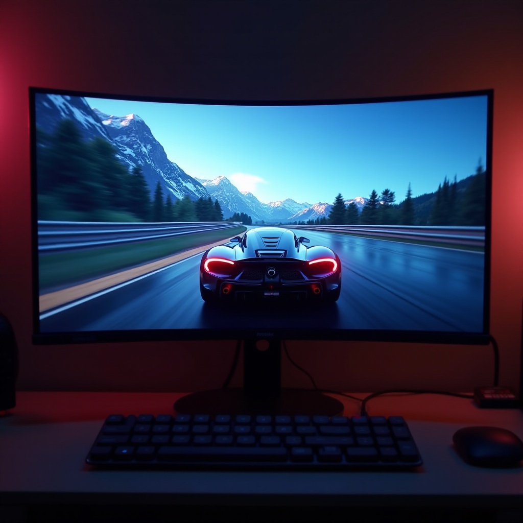 模擬賽車最佳曲面顯示器