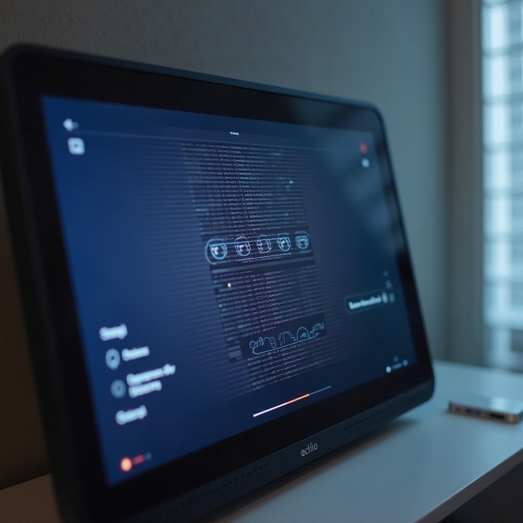 écran Echo Show scintillant