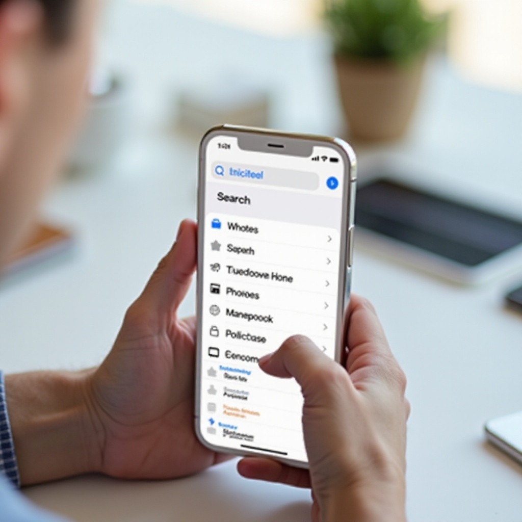 find on page iphone
