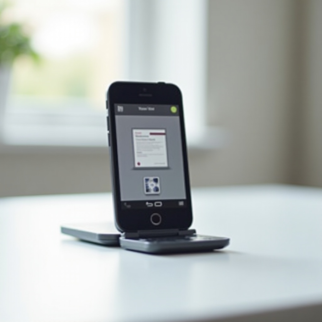 come scansionare su un telefono a conchiglia Iris