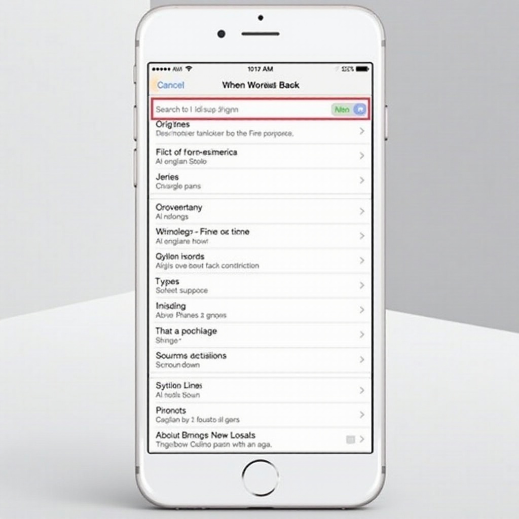 find on page iphone