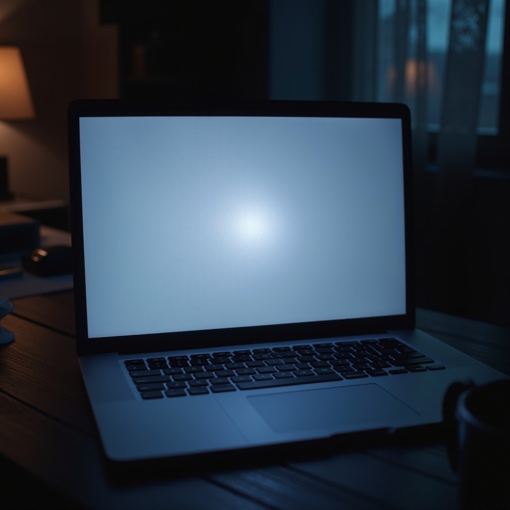 pantalla de macbook parpadea en blanco