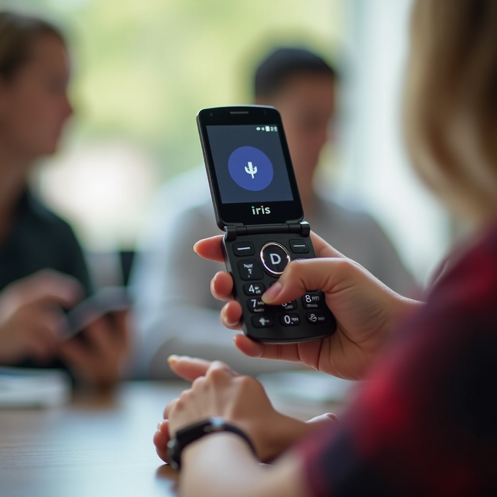 how to scan on iris flip phone