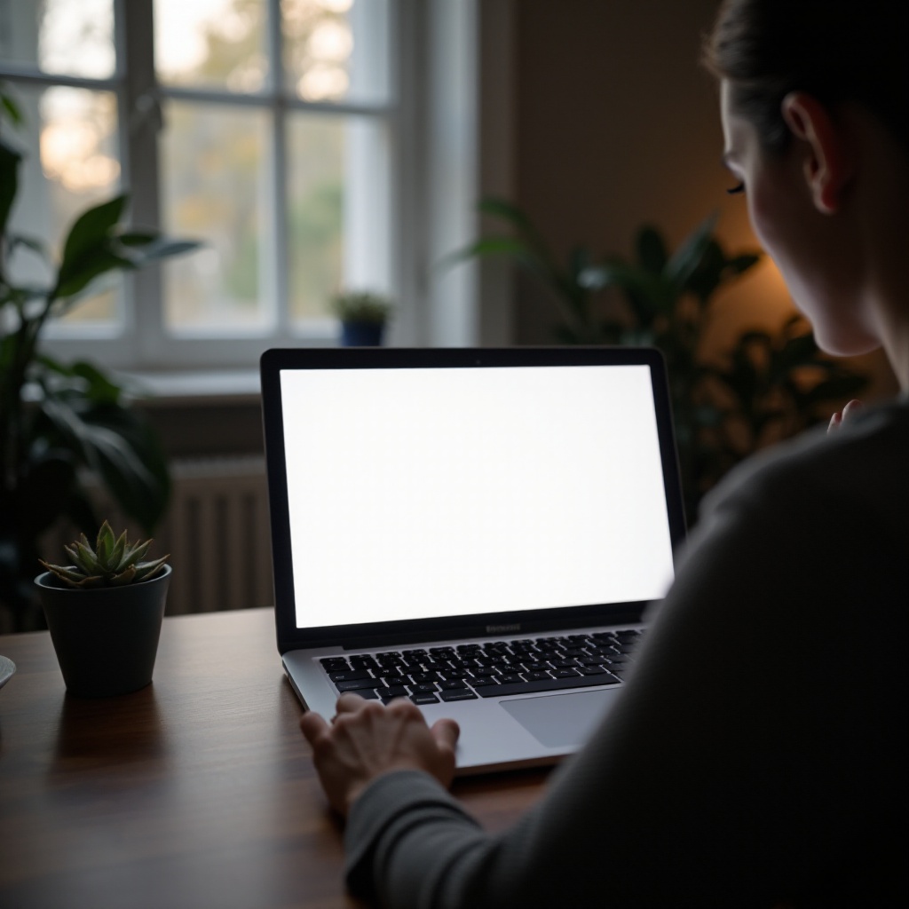 écran de macbook clignote en blanc