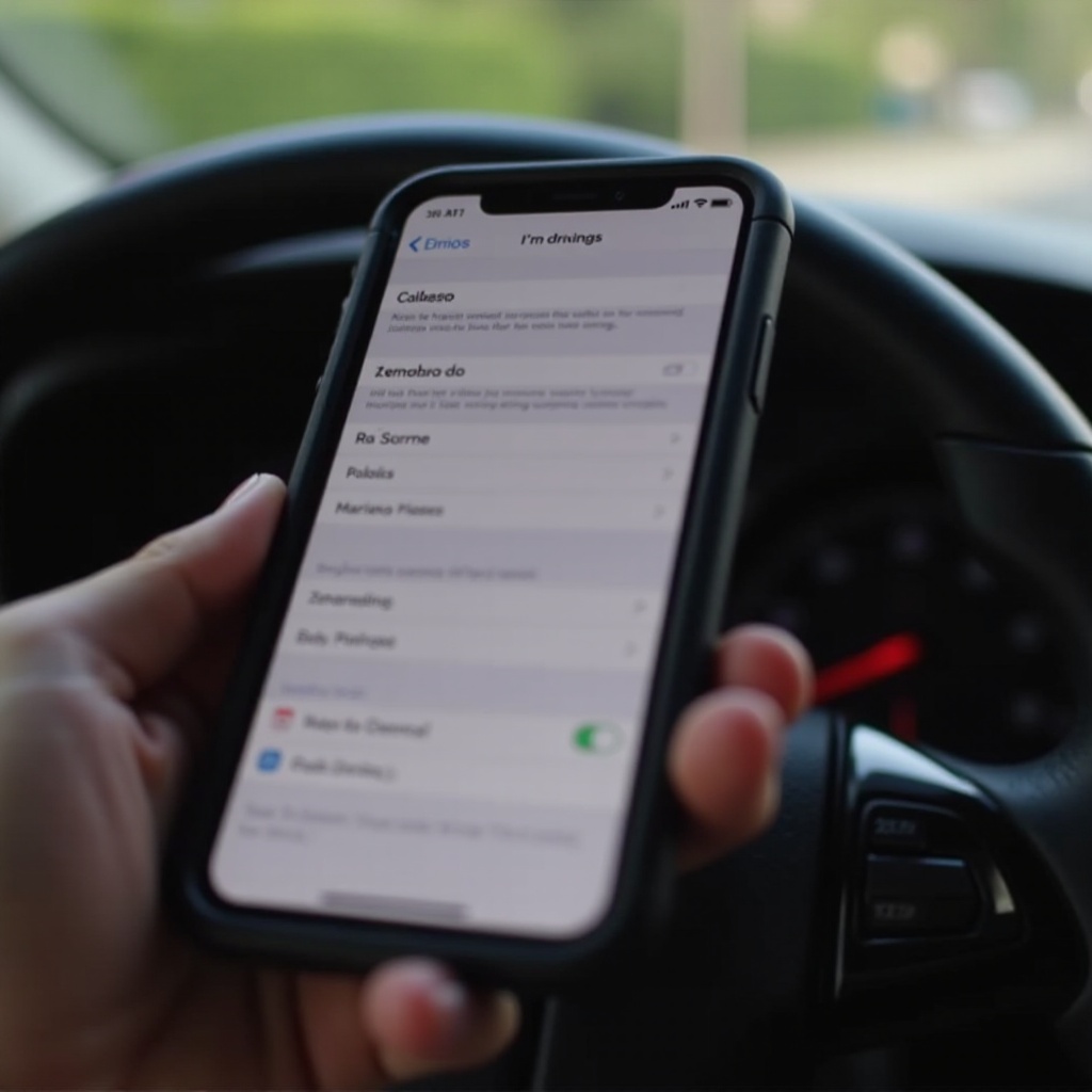 how to turn off i'm driving on iphone
