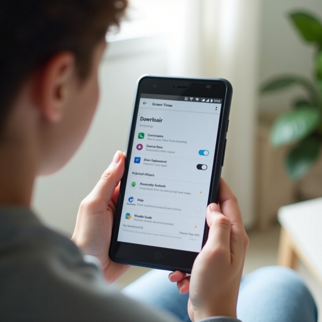 como limitar o tempo de tela no Android